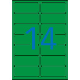 Apli Etiquetas Verdes Permanentes 99.1 x 38.1mm 20 Hojas