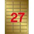 Apli Etiquetas Metalizadas Oro 63.5 x 29.6mm 20 Hojas