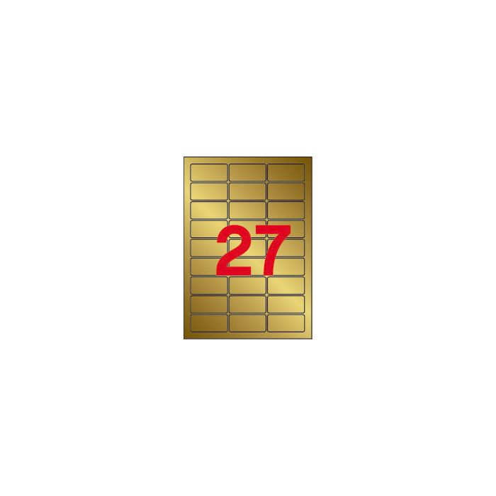 Apli Etiquetas Metalizadas Oro 63.5 x 29.6mm 20 Hojas