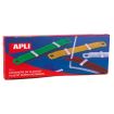 Apli Fasteners de Plastico con Lengüeta - Tamaño 90x12mm - Cierre Compresor - Colores Surtidos - Ideal para Organizar Papel