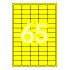 Apli Etiquetas Amarillo Fluorescente Permanentes 38.1 x 21.2mm 20 Hojas