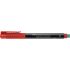 Faber-Castell Multimark Rotulador Permanente - Ancho de Trazo 0.4mm - Goma de Borrar Integrada - Resistente a la Luz y al Agua - Color Rojo