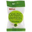 Apli Notas Adhesivas Comic 70x70mm - Bloc 200 Hojas - 4 Colores Surtidos - Fluorescentes