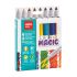 Apli Kids Rotuladores Magic - Ø 14.4x137 mm - Cambio de Color con 2 Blancos - Cuerpo Cilindrico y Punta Redonda Bloqueada de Ø 7.5 mm - Tinta de Larga Duracion