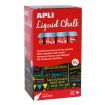Apli Rotulador de Tiza Liquida Azul - Punta Redonda - Ideal para Pizarras, Plastico, Ventanas, Ceramica, Vinilos, Metal, Etc - Facil de Borrar - Secado Rapido - Uso Sencillo - Base Agua Libre de Toxicos