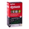 Apli Rotulador de Tiza Liquida Amarillo - Punta Redonda - Ideal para Pizarras, Plastico, Ventanas, Ceramica, Vinilos, Metal, Etc - Facil de Borrar - Secado Rapido - Uso Sencillo - Base Agua Libre de Toxicos