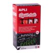 Apli Rotulador de Tiza Liquida Rojo - Punta Redonda - Ideal para Pizarras, Plastico, Ventanas, Ceramica, Vinilos, Metal, Etc - Facil de Borrar - Secado Rapido - Uso Sencillo - Base Agua Libre de Toxicos