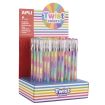 Apli Expositor Boligrafos Gel Pen Twist Colors - 0.8mm - Tinta Que Cambia de Color - Acabado Fluor - 24 Unidades - Secado Rapido y Larga Duracion