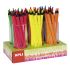 Apli Expositor Jumbo Fluor de Lapices - 5mm de Grosor Triangular - 108 Lapices en 6 Colores Fluorescentes - Recambios Disponibles