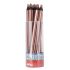 Apli Lapices Jumbo Metallic Bronce - 5mm de Grosor Triangular - 18 Unidades por Pack - Ideal para Mejor Sujecion y Mayor Cobertura en Un Solo Trazo - Formato Practico para Expositor Jumbo Metallic