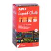 Apli Rotulador de Tiza Liquida Naranja - Punta Redonda - Ideal para Pizarras, Plastico, Ventanas, Ceramica, Vinilos, Metal, Etc - Facil de Borrar - Secado Rapido