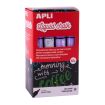 Apli Rotulador de Tiza Liquida Lila Pastel - Punta Redonda - Ideal para Pizarras, Plastico, Ventanas, Ceramica, Vinilos, Metal, Etc - Facil de Borrar - Secado Rapido - Uso Sencillo - Base Agua Libre de Toxicos