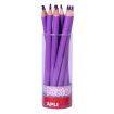 Apli Lapices Jumbo Pastel Lila - Mina 5mm - Forma Triangular para Niños - 10mm Diametro - 170mm Largo - Pack 18 Unidades - Expositor Jumbo Pastel