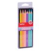Apli Lapices Jumbo Pastel - 5mm de Grosor - Caja con 6 Colores Surtidos - Madera Triangular para Mejor Sujecion y Cobertura