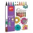 Apli Kids Rotuladores Glitter - Ø 12x137 mm - Cuerpo Cilindrico y Punta Redonda Bloqueada de Ø 3.8 mm - Colores Surtidos - Lavables, Anti Asfixia, No Toxicos, sin Gluten y Tinta de Larga Duracion