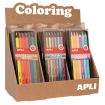 Apli Jumbo Set de Lapices - 5mm de Grosor - 12 Cajas Surtidas con 6 Lapices Cada Una - Fluo, Metal y Pastel
