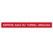 Apli Tira de Señalizacion Adhesiva "Espere Aqui Su Turno" - 100x10cm - Film de PVC de 100 Micras - Adhesivo Solvente de Alta Resistencia - Ideal para Comercios - Soporta Temperaturas de 0ºC a 60ºC