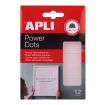 Apli Power Dots - 12 Unidades - Ultra Adhesivas de Doble Cara - Adhesivo Removible - Blanco