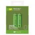 GP ReCyko Pack de 2 Pilas Recargables 2600mAh AA 1.2V - Precargadas - Ciclo de Vida: Hasta 1.000 Veces
