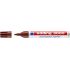 Edding 3000 Rotulador Permanente - Punta Redonda de 1.5mm - Trazo entre 1.5 y 3mm - Recargable - Secado Rapido - Color Marron