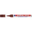 Edding 3000 Rotulador Permanente - Punta Redonda de 1.5mm - Trazo entre 1.5 y 3mm - Recargable - Secado Rapido - Color Marron