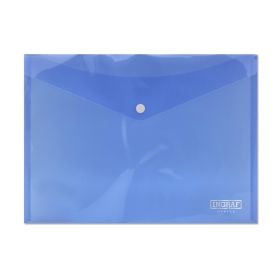 Ingraf Sobre con Cierre de Broche - Polipropileno - Tamaño A4 - Color Azul