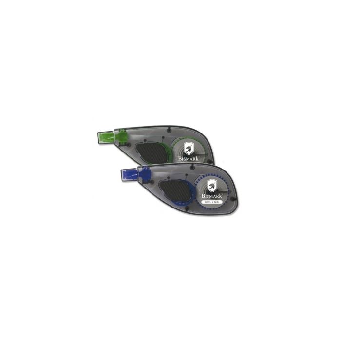 Bismark Cinta Correctora 5mm x 12m - Aplicacion Lateral - Cuerpo Transparente - Forma Ergonomica