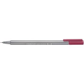 Staedtler Triplus Fineliner 334 Rotulador de Punta Fina - Trazo de 0.3mm - Tinta Base de Agua - Color Rojo Oscuro