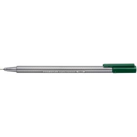Staedtler Triplus Fineliner 334 Rotulador de Punta Fina - Trazo de 0.3mm - Tinta Base de Agua - Color Verde Oscuro