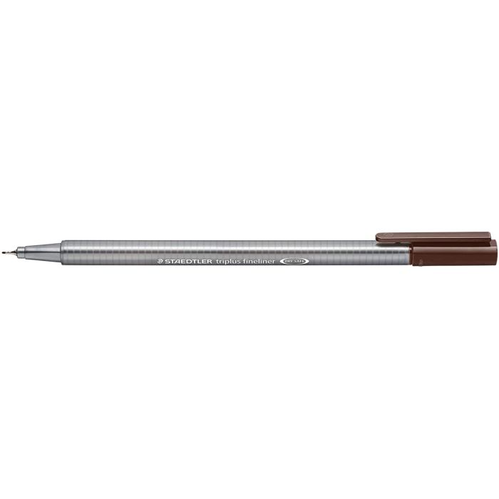 Staedtler Triplus Fineliner 334 Rotulador de Punta Fina - Trazo de 0.3mm - Tinta Base de Agua - Color Sepia Calido