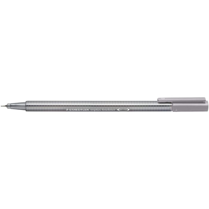 Staedtler Triplus Fineliner 334 Rotulador de Punta Fina - Trazo de 0.3mm - Tinta Base de Agua - Color Gris Piedra
