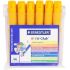 Staedtler Noris Watercolour 340 Pack de 6 Rotuladores de Gran Tamaño - Trazo 3mm Aprox - Lavable Facilmente - Tinta Base de Agua - Color Amarillo