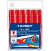 Staedtler Noris Watercolour 340 Pack de 6 Rotuladores de Gran Tamaño - Trazo 3mm Aprox - Lavable Facilmente - Tinta Base de Agua - Color Rojo