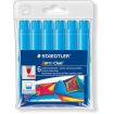 Staedtler Noris Watercolour 340 Pack de 6 Rotuladores de Gran Tamaño - Trazo 3mm Aprox - Lavable Facilmente - Tinta Base de Agua - Color Azul Claro