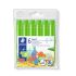 Staedtler Noris Watercolour 340 Pack de 6 Rotuladores de Gran Tamaño - Trazo 3mm Aprox - Lavable Facilmente - Tinta Base de Agua - Color Verde Claro