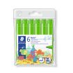 Staedtler Noris Watercolour 340 Pack de 6 Rotuladores de Gran Tamaño - Trazo 3mm Aprox - Lavable Facilmente - Tinta Base de Agua - Color Verde Claro