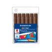Staedtler Noris Watercolour 340 Pack de 6 Rotuladores de Gran Tamaño - Trazo 3mm Aprox - Lavable Facilmente - Tinta Base de Agua - Color Marron