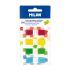 Milan Bloc de 140 Puntos de Pagina de Colores Transparentes - Plastico - Removibles - Medidas 45mm x 12mm - Colores Surtidos
