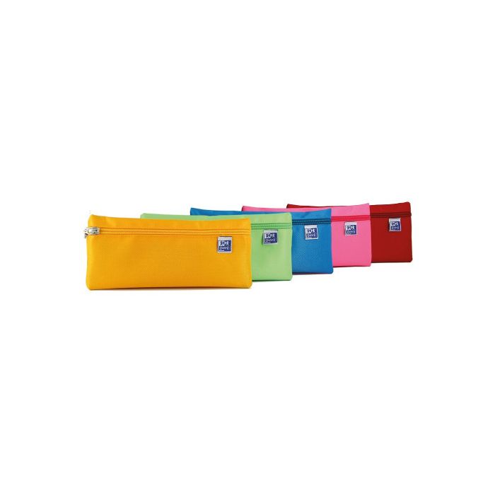 Oxford Kangoo Teens Estuche Plano Grande - Goma Elastica para unirlo al Cuaderno - Colores Surtidos