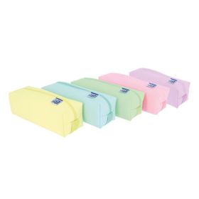 Oxford Kangoo Live & Go Estuche Cuadrado Grande - Material Esponjoso - Goma Elastica para unirlo al Cuaderno - Colores Surtidos Pastel