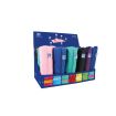 Oxford Kangoo Teens Expositor de 24 Estuches (12 rectangulares medianos, 12 redondos pequeños) - Goma Elastica para unirlo al Cuaderno - Colores Surtidos
