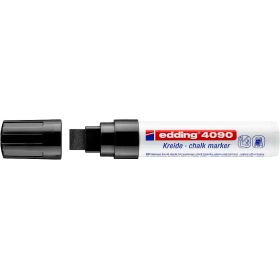Edding 4090 Rotulador de Tiza Liquida - Punta Biselada - Trazo entre 4 y 15mm - Olor Neutro - Color Negro