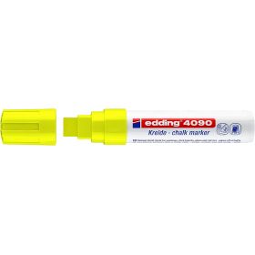Edding 4090 Rotulador de Tiza Liquida - Punta Biselada - Trazo entre 4 y 15mm - Olor Neutro - Color Amarillo Neon