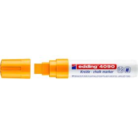 Edding 4090 Rotulador de Tiza Liquida - Punta Biselada - Trazo entre 4 y 15mm - Olor Neutro - Color Naranja Neon