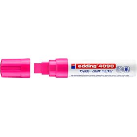 Edding 4090 Rotulador de Tiza Liquida - Punta Biselada - Trazo entre 4 y 15mm - Olor Neutro - Color Rosa Neon
