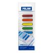 Milan Bloc de 120 Marcadores de Pagina - Plastico - Incluye Regla - Colores Transparentes Surtidos - Medidas 13mm x 5,9mm - Colores Surtidos