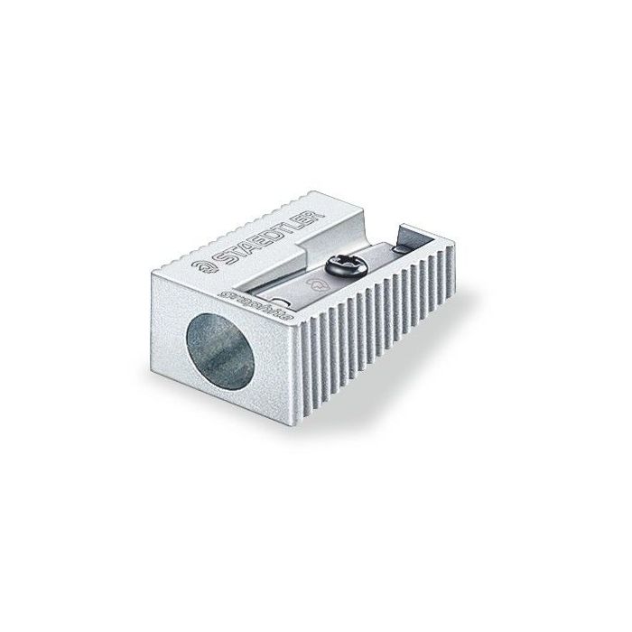 Staedtler Sacapuntas Metalico con Cuchilla de Metal - Angulo de Afilado de 23° - 1 Agujero