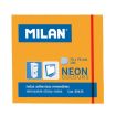 Milan Bloc de 100 Notas Adhesivas - Removibles - 76mm x 76mm - Color Naranja Neon