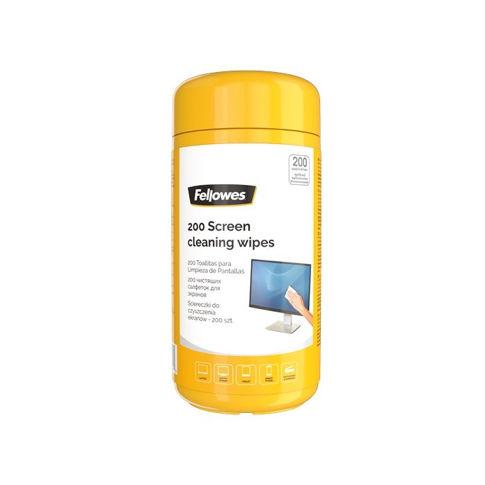 Fellowes Pack de 200 Toallitas de Limpieza para Pantallas
