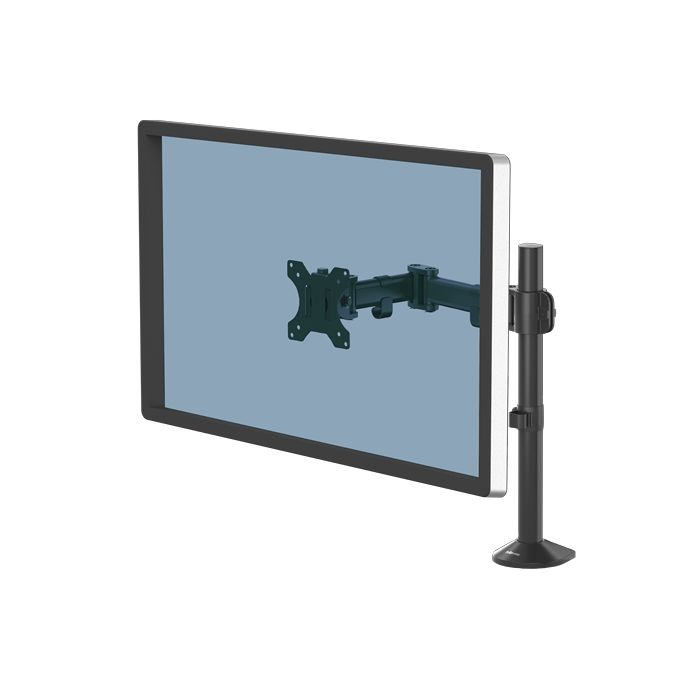 Fellowes Reflex Brazo para Monitor individual - Hasta 8kg - Ajustable en Altura y Profundidad - Sistema de Gestion de Cable - Color Negro